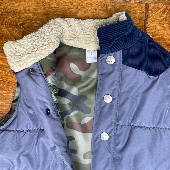 EUC Boys Carter’s Gray Vest size 6 - Picture 3 of 5